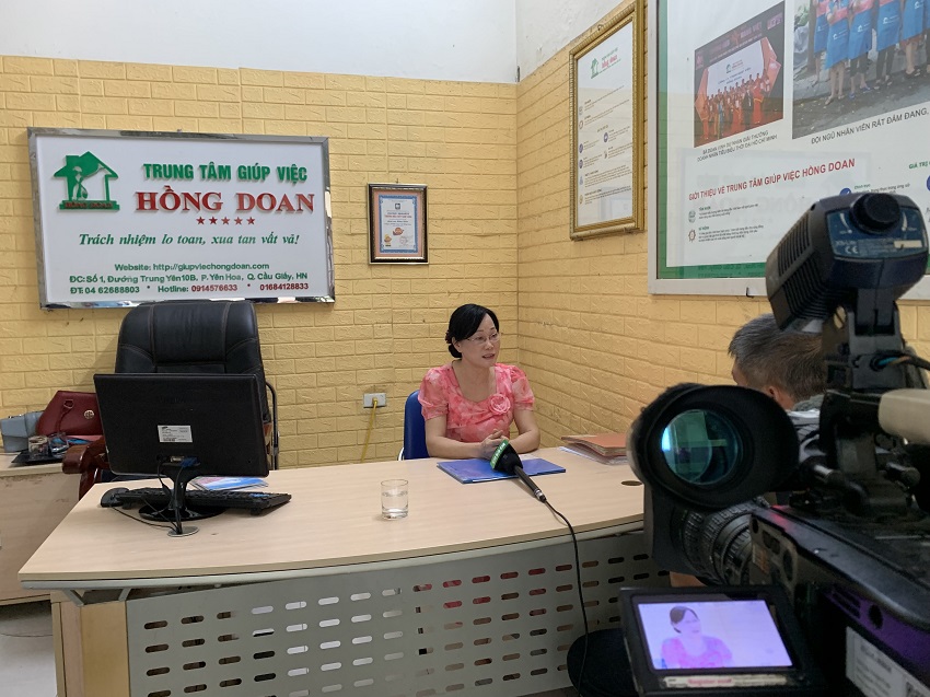 Trung tâm Giúp Việc Hồng Doan chia sẻ với Đài truyền hình kỹ thuật số VTC
